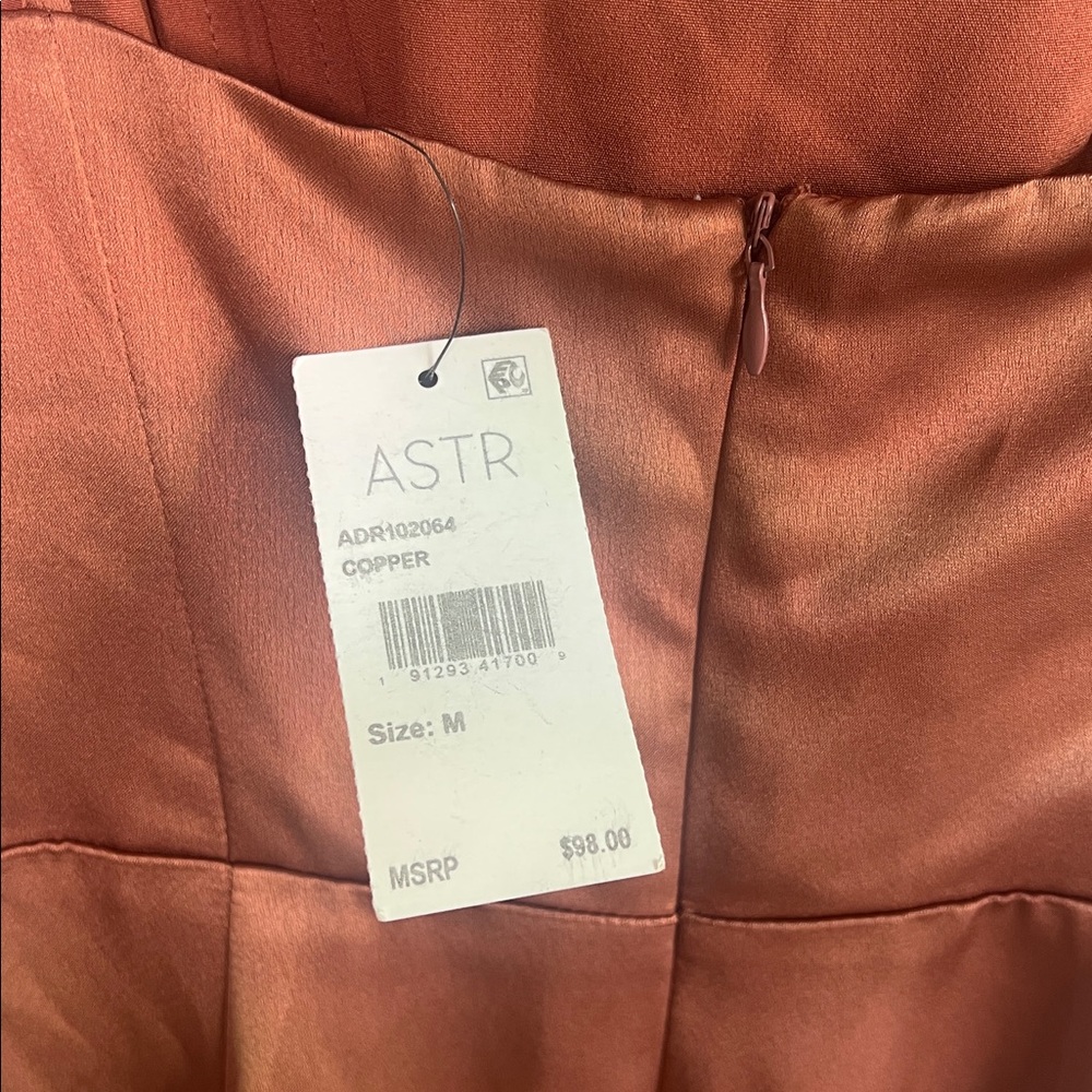 ASTR The Label Satin Corset Dress in Copper, NWT - Picture 6 of 7